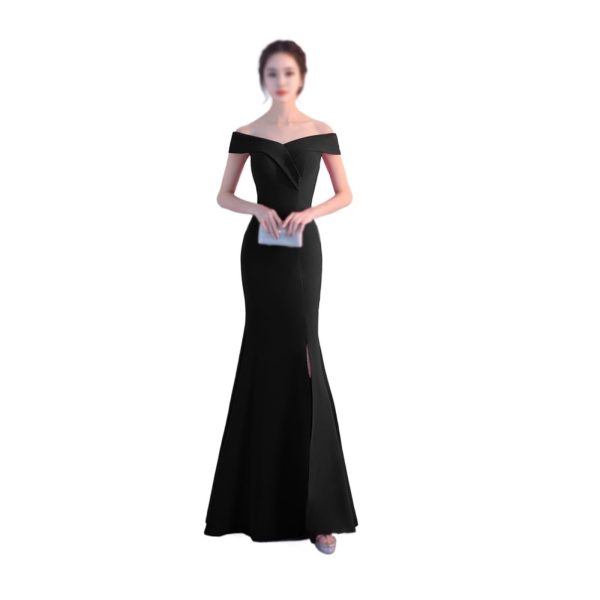 Evening Gown Long Dress Shoulder Dress Long Dress Dinner Slim Dress Wedding