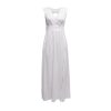 Ladies White V-Neck Long Dinner Dress Designer Evening Dresses Women Vestidos