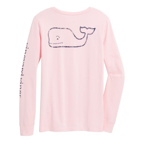 Women's Long-Sleeve Vintage Whale Pocket Tee