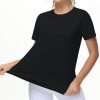 Women's Workout Short Sleeve Breathable T-Shirts Athletic Yoga Tee Tops