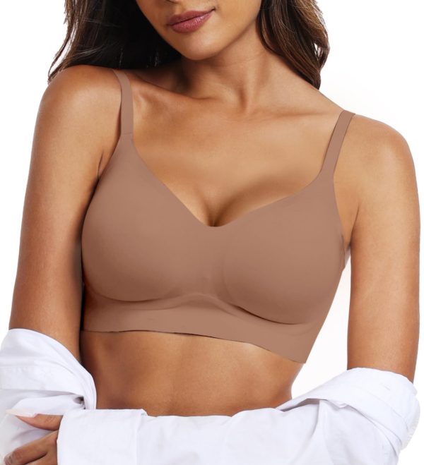 Womens Wireless Bras Comfortable Push Up Bra No Underwire Bra Full Support Lift Bralette Everyday Seamless Tshirt Bras