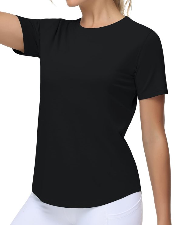 Women's Workout Short Sleeve Breathable T-Shirts Athletic Yoga Tee Tops