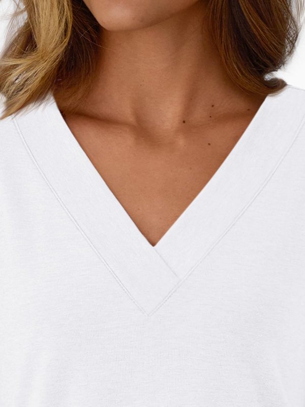 Womens Long Sleeve Tops T Shirts V Neck Casual Top Comfortable Shirt Soft Basic Tees Women Blouses