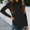 Womens T Shirts Long Sleeve Crew Neck Shirts Basic Tee Tops Blouse