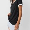 Womens Short Sleeve T-Shirts Summer Tops Casual Soft Tunic V Neck Basic Workout Clothes Spring Fashion Outfits 2025
