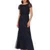 Women's Blouson Beaded Long Dress