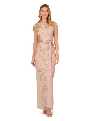 Women's Cascading Floral COLMN GWN, Merlot Multi/Nude