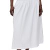 Women's Smocked-Waist Poplin Midi Skirt