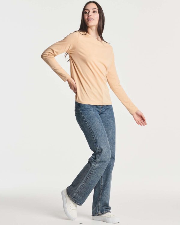 4 Pack: Women's Cotton Classic-Fit Long-Sleeve Crewneck T-Shirt (Available in Plus Size)