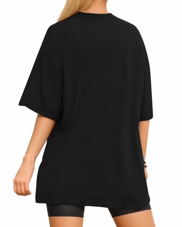 Women's Oversized T Shirts Short Sleeve Crewneck Loose Fit Tops Summer Basic Tee