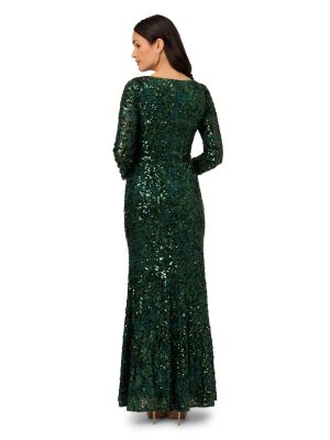Women's Sequin Lace Long Gown
