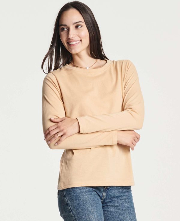 4 Pack: Women's Cotton Classic-Fit Long-Sleeve Crewneck T-Shirt (Available in Plus Size)