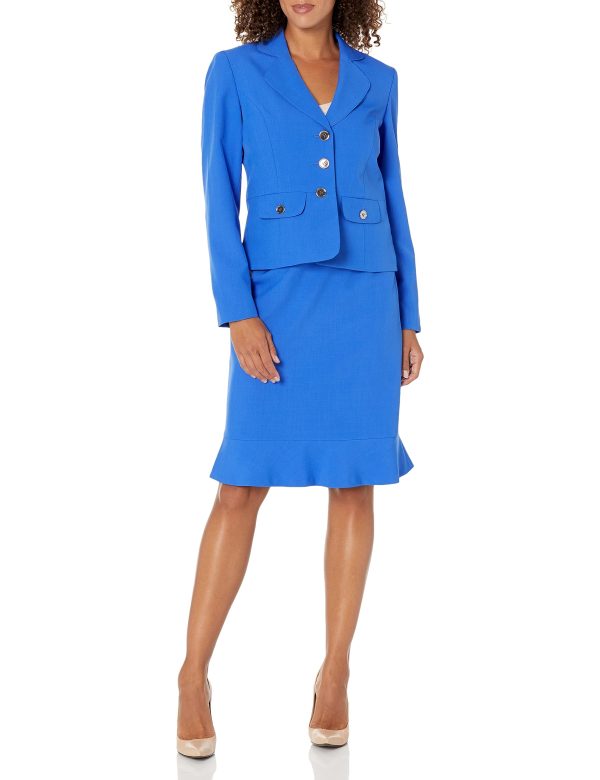 Women's 3 Button Jacket/Skirt Suit