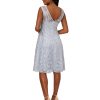 Women's Embroidered Midi Cocktail Dress