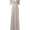 Women's Beaded Surplice Gown