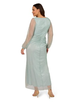 Women's Metallic Mesh Gown