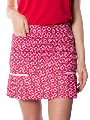 17.5" Golf Skort with Undershorts, Pockets & Zip Waist