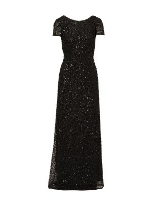 Women's Short-Sleeve All Over Sequin Gown