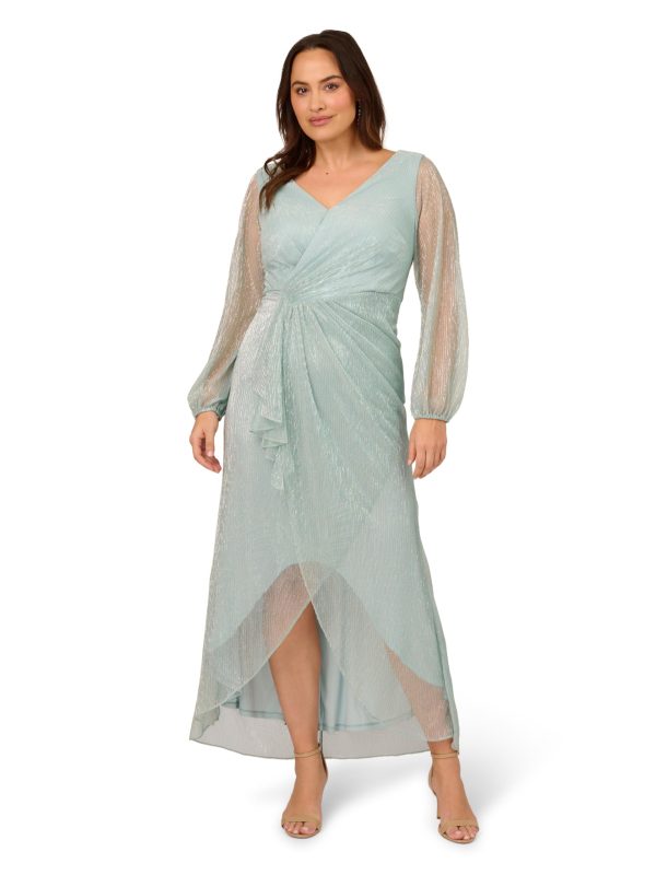 Women's Metallic Mesh Gown