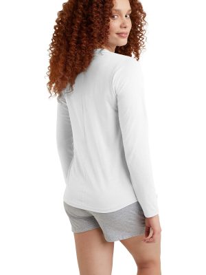 Women's Originals Long-Sleeve T-Shirt, Tri-Blend Lightweight Jersey Tee, Curved Hem, Available In Plus