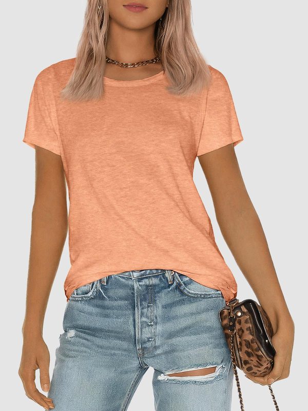 Womens T Shirt Summer Tops Short Sleeve Fashion Basic Casual Oversized Beach Vacation Clothes 2025 Trendy