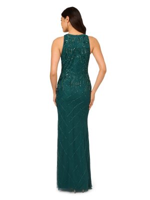 Women's Bead Halter Long Dress