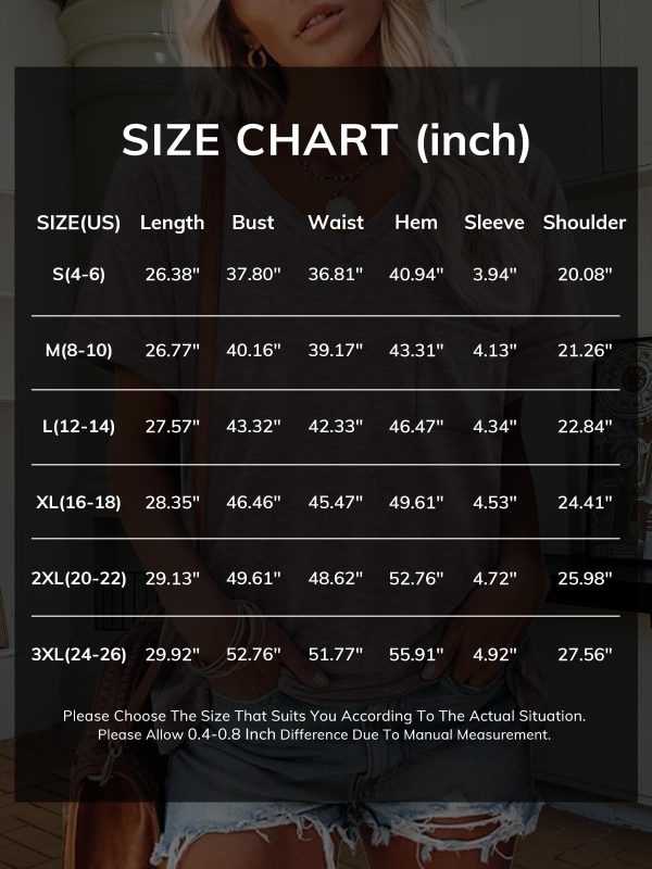 Womens T Shirts 2025 Short Sleeve V-Neck Shirts Cute Fit Summer Casual Tee Tops S-3XL Beach