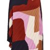 Women's Plus Size Skirt-Amaya Asymmetrical Harmonica Pleat Print
