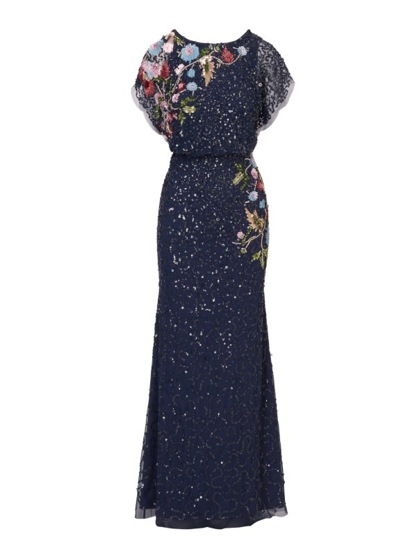 Women's Beaded Mermaid Long Dress