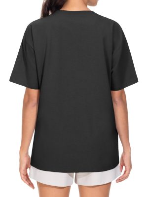 2 Pack Women's Oversized T Shirts Casual Loose Fit Short Sleeve Tops Summer Crewneck Basic Tees