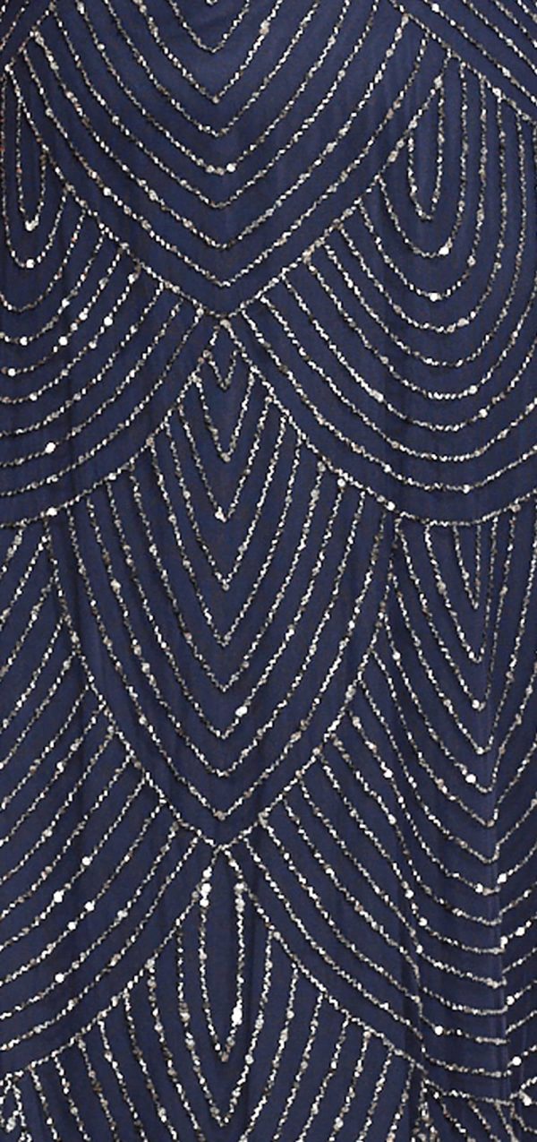 Women's Long Beaded Blouson Gown