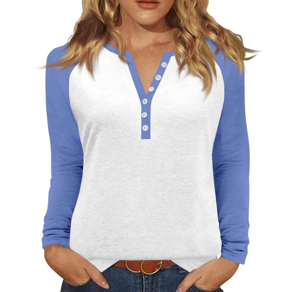 Women's Lightweight Long Sleeve Tops V Neck Ladies Fall Outfits Dressy Casual Floral Print Button Down Shirts