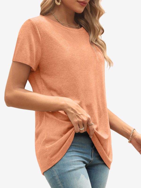 Womens T Shirt Summer Tops Short Sleeve Fashion Basic Casual Oversized Beach Vacation Clothes 2025 Trendy