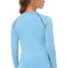 3-4 Pack Dry Fit Long Sleeve Tshirt for Women Moisture Wicking Long Sleeve Tee Outdoor Compression Running Workout Tops