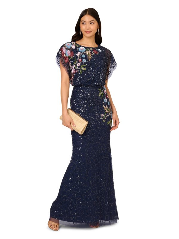 Women's Beaded Mermaid Long Dress