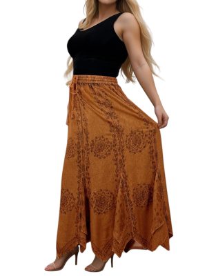 2025 Spring Bohemian Skirts for Women - Embroidered Women's Maxi Skirts