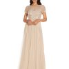 Women's 3D Beaded Point D'esprit Gown