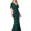 Women's Burnout Velvet Gown