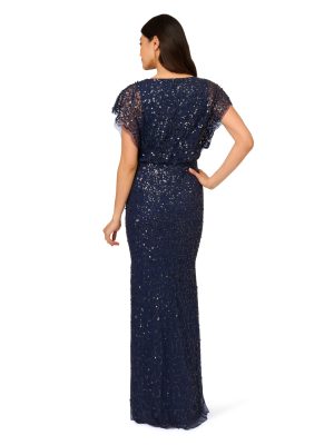 Women's Beaded Mermaid Long Dress