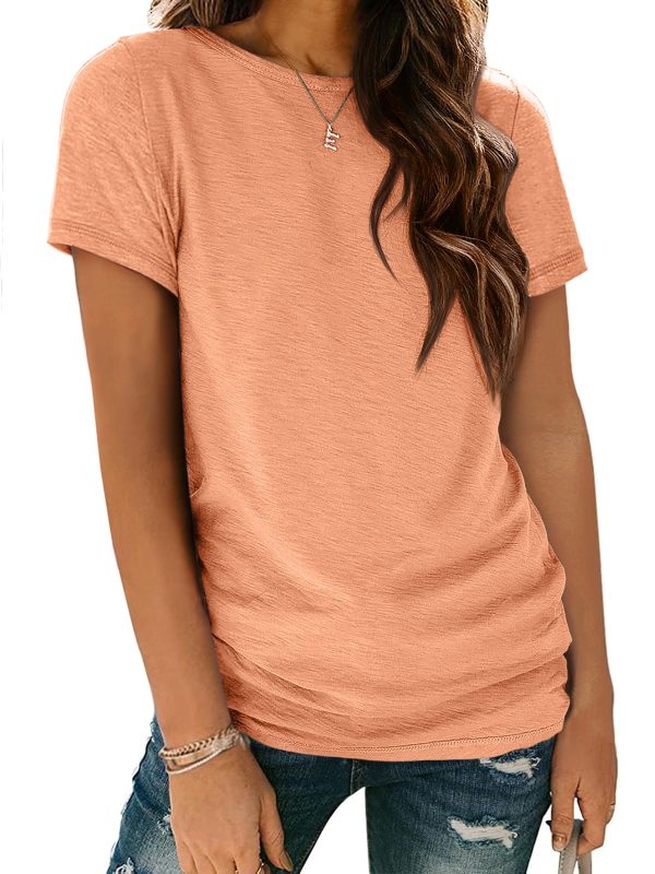 Womens T Shirt Summer Tops Short Sleeve Fashion Basic Casual Oversized Beach Vacation Clothes 2025 Trendy