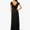 Women's Short-Sleeve All Over Sequin Gown