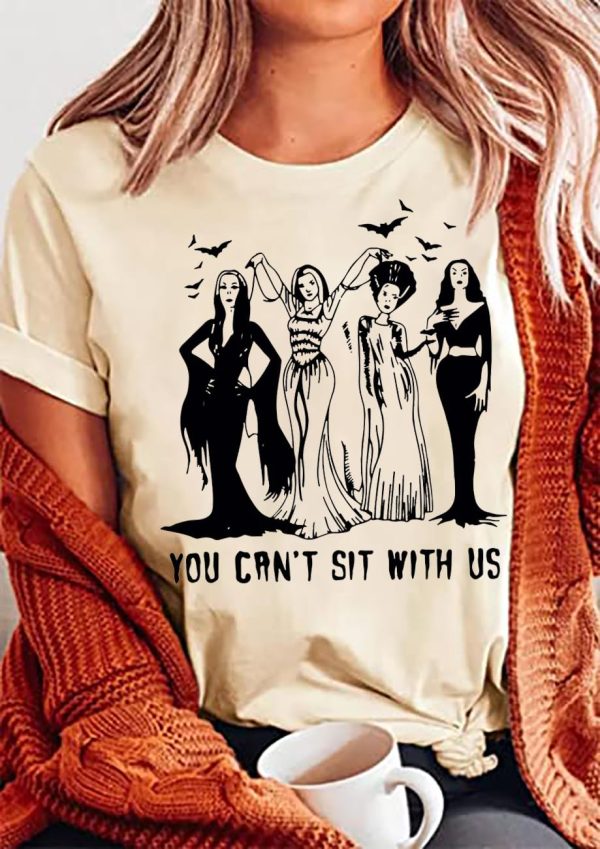 Halloween Ghoul Gang T-Shirt Women Vintage Goth Queen Graphic Tee Horror Movies Tshirt Short Sleeve Fall Tops