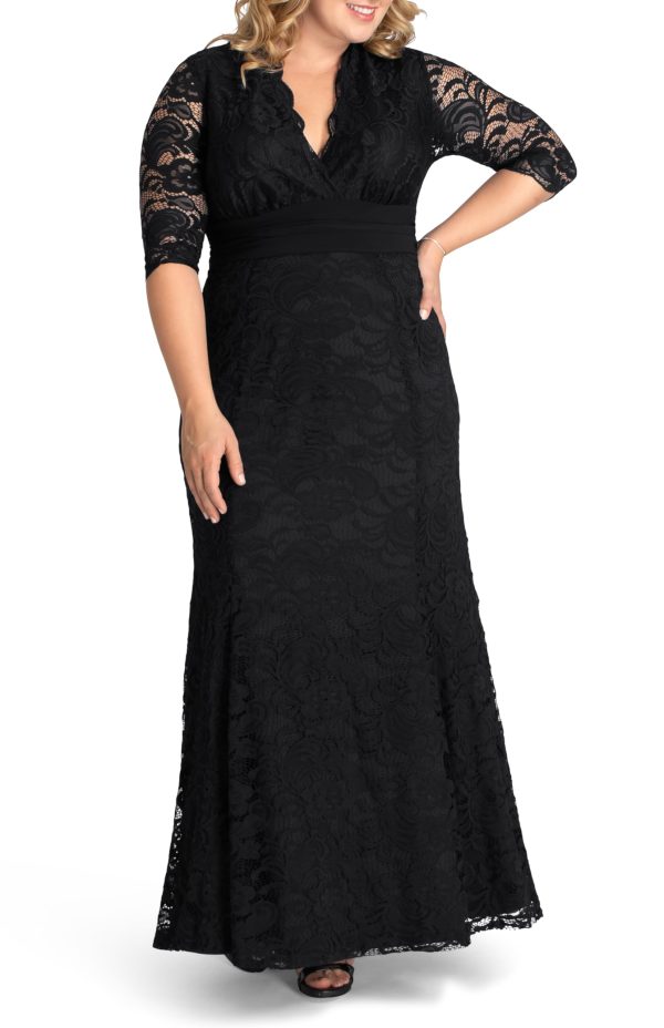 Women's Plus Size Screen Siren Lace Evening Gown