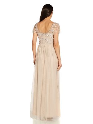 Women's 3D Beaded Point D'esprit Gown
