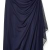 Women's Long Cap Sleeve Side Ruched Gown (Petite and Regular Sizes)