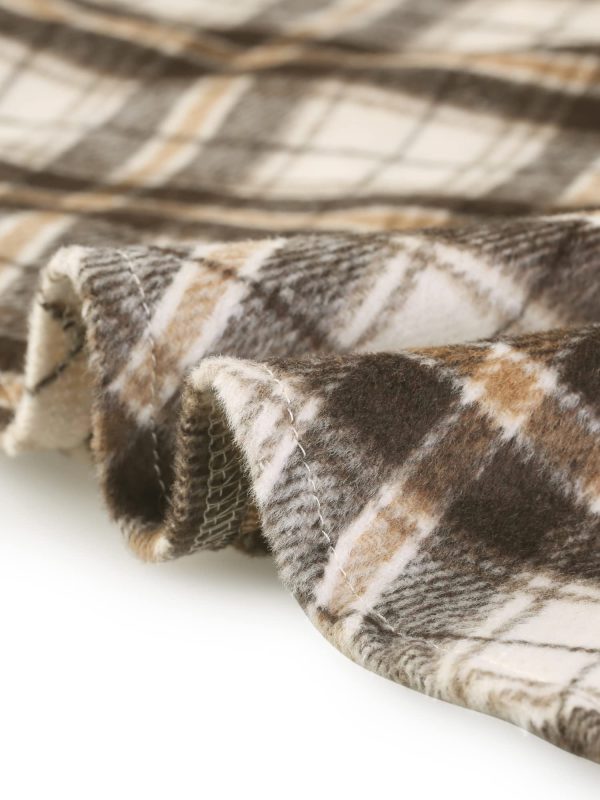 Women's Easter Plaids Vintage Tartan Elastic Waist Knee Length A-Line Skirt