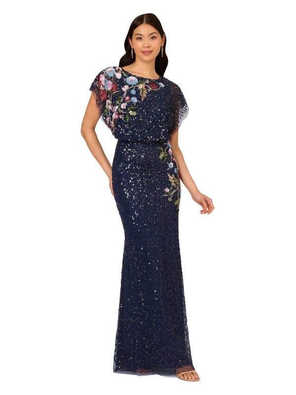 Women's Beaded Mermaid Long Dress
