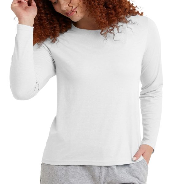 Women's Originals Long-Sleeve T-Shirt, Tri-Blend Lightweight Jersey Tee, Curved Hem, Available In Plus