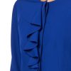 Women's Ruffle Front Blazer & Skirt, 2pc Set