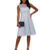 Women's Embroidered Midi Cocktail Dress